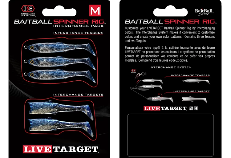 LIVETARGET BaitBall SR Interchange Pack Umbrella Rig Parts